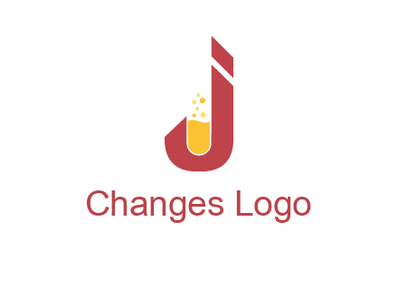flask merged with letter j logo