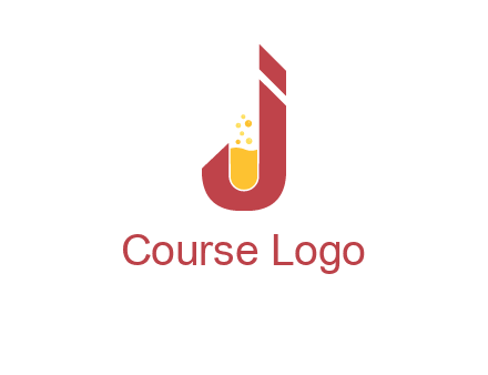 flask merged with letter j logo