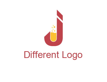 flask merged with letter j logo