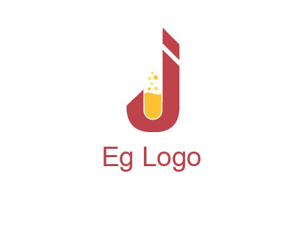 flask merged with letter j logo