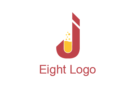 flask merged with letter j logo