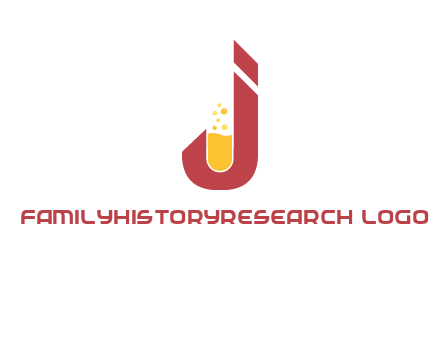 flask merged with letter j logo