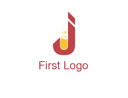 flask merged with letter j logo