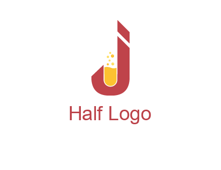 flask merged with letter j logo