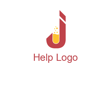 flask merged with letter j logo