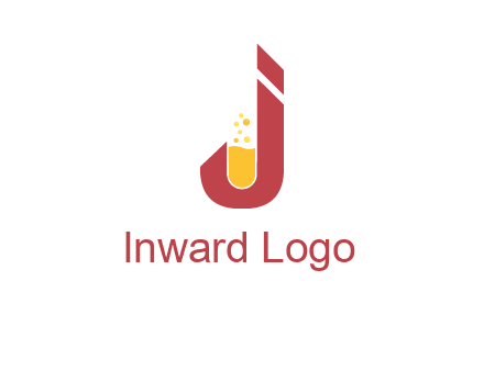 flask merged with letter j logo