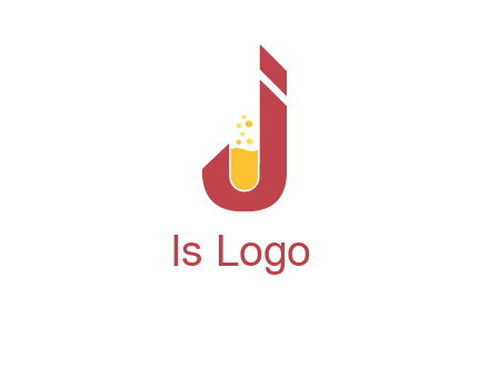 flask merged with letter j logo