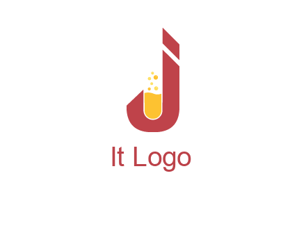 flask merged with letter j logo