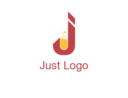flask merged with letter j logo