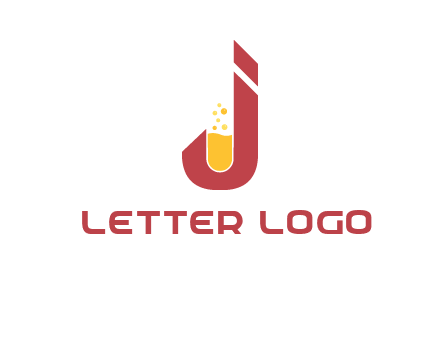 flask merged with letter j logo