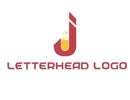 flask merged with letter j logo