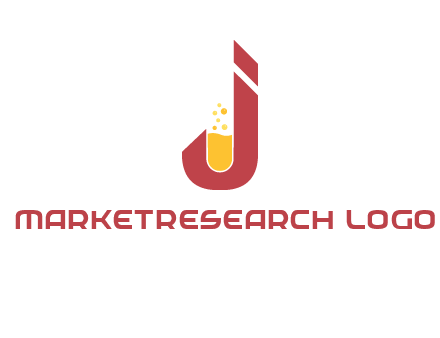 flask merged with letter j logo