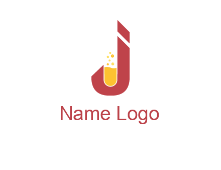 flask merged with letter j logo