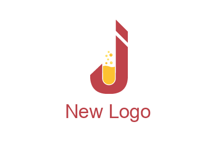 flask merged with letter j logo