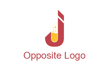 flask merged with letter j logo