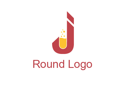 flask merged with letter j logo