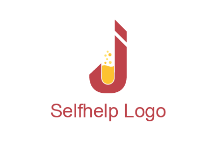 flask merged with letter j logo