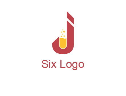 flask merged with letter j logo