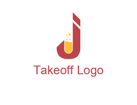 flask merged with letter j logo