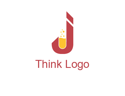 flask merged with letter j logo