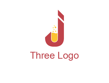 flask merged with letter j logo