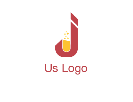 flask merged with letter j logo