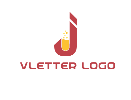 flask merged with letter j logo