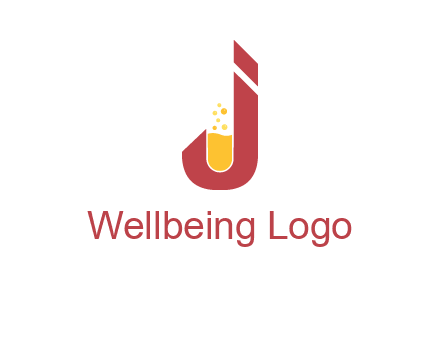 flask merged with letter j logo