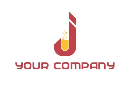 flask merged with letter j logo