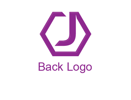 letter j incorporated with hexagon shape logo