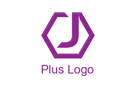 letter j incorporated with hexagon shape logo