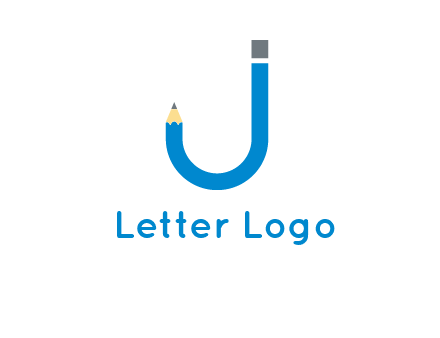 pencil forming letter j graphic