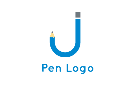 pencil forming letter j graphic
