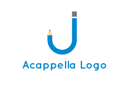 pencil forming letter j graphic