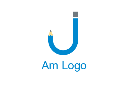 pencil forming letter j graphic