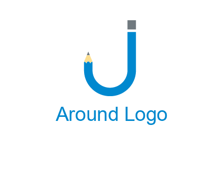 pencil forming letter j graphic