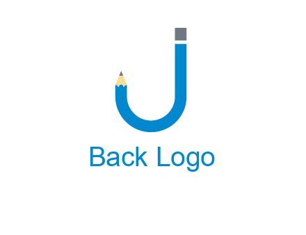 pencil forming letter j graphic