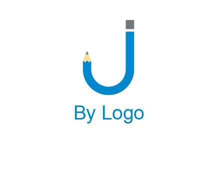 pencil forming letter j graphic