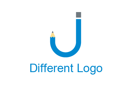 pencil forming letter j graphic