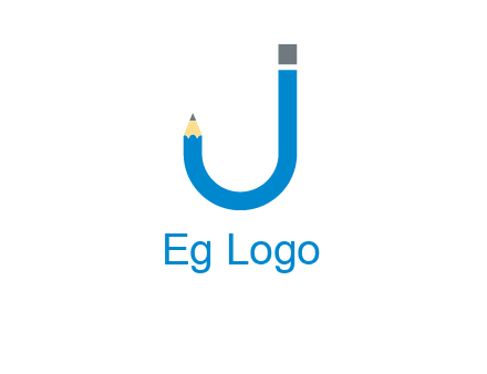 pencil forming letter j graphic