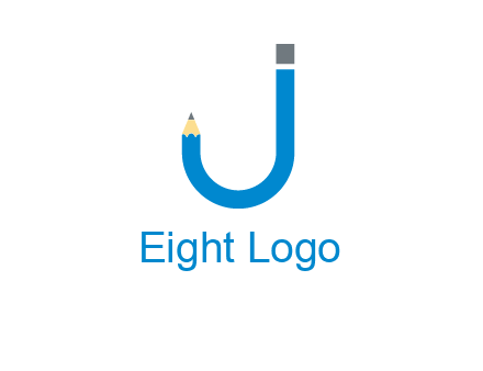 pencil forming letter j graphic