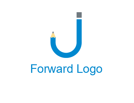 pencil forming letter j graphic