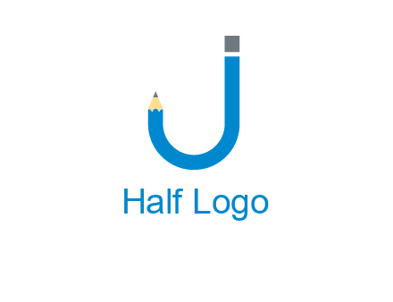 pencil forming letter j graphic