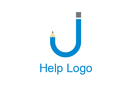 pencil forming letter j graphic