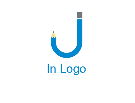 pencil forming letter j graphic