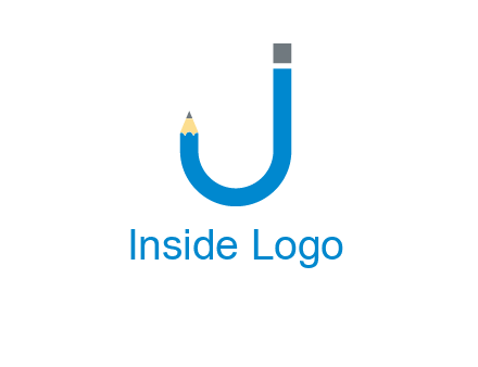 pencil forming letter j graphic