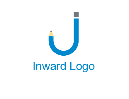 pencil forming letter j graphic
