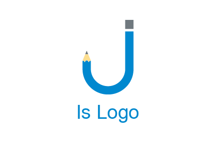 pencil forming letter j graphic