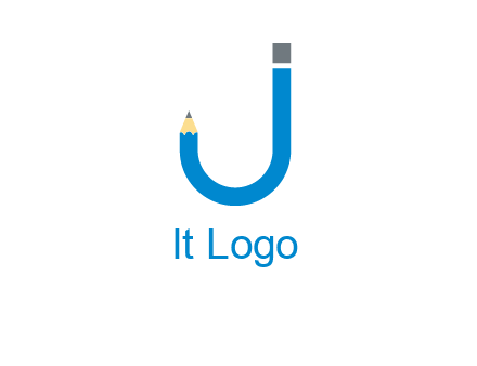 pencil forming letter j graphic