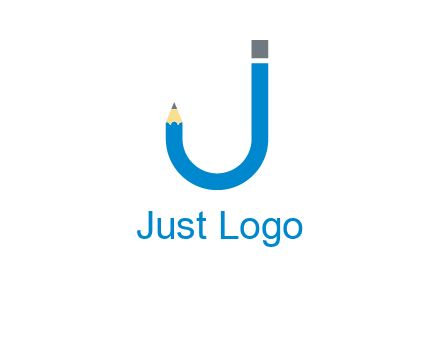 pencil forming letter j graphic
